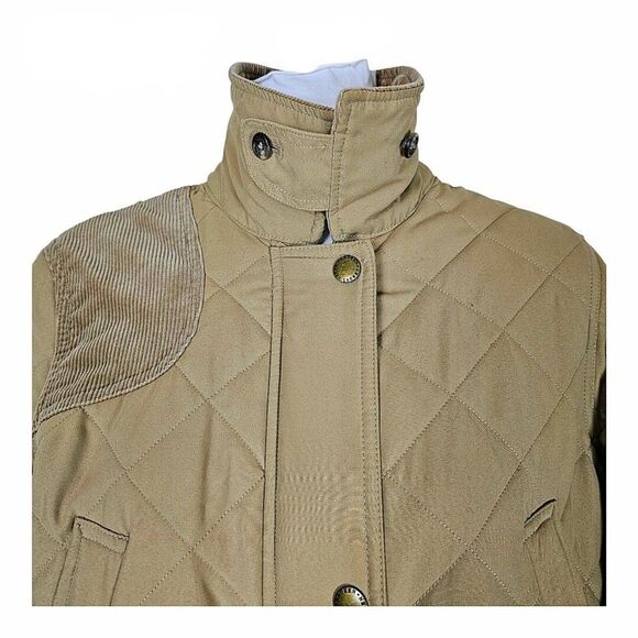 Lauren Ralph Lauren Womens Tan Quilted Corduroy Full Zip Jacket Size PS - Picture 4 of 11